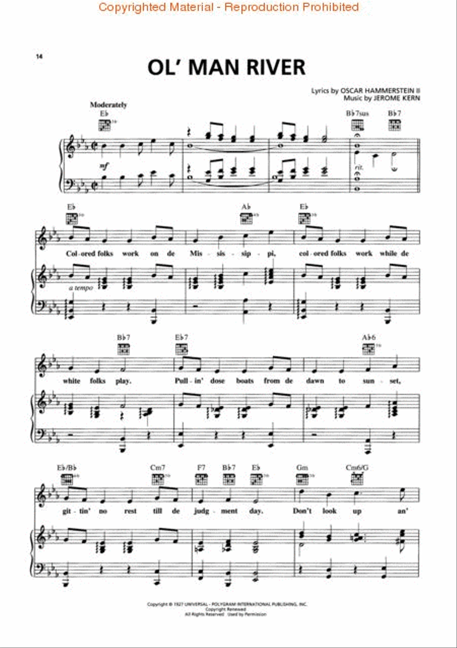 Show Boat Piano, Vocal, Guitar scores gallery preview page 3