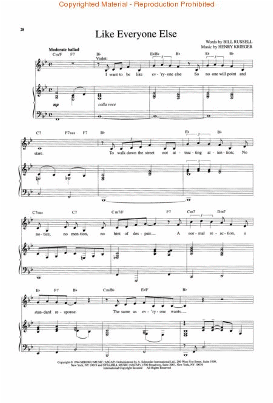 Side Show Piano, Vocal, Guitar scores gallery preview page 2