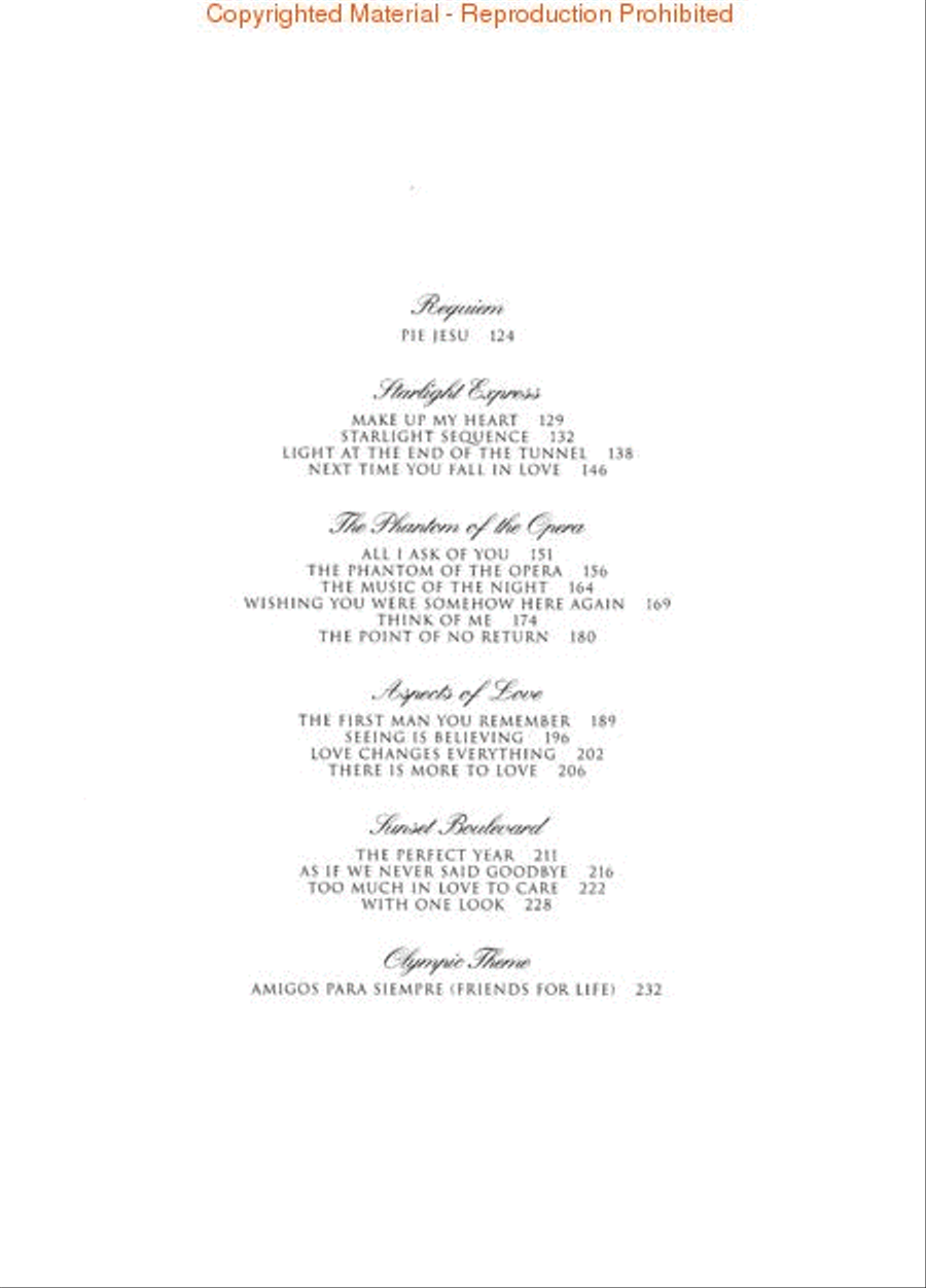 The Essential Andrew Lloyd Webber Collection Piano, Vocal, Guitar scores gallery preview page 3
