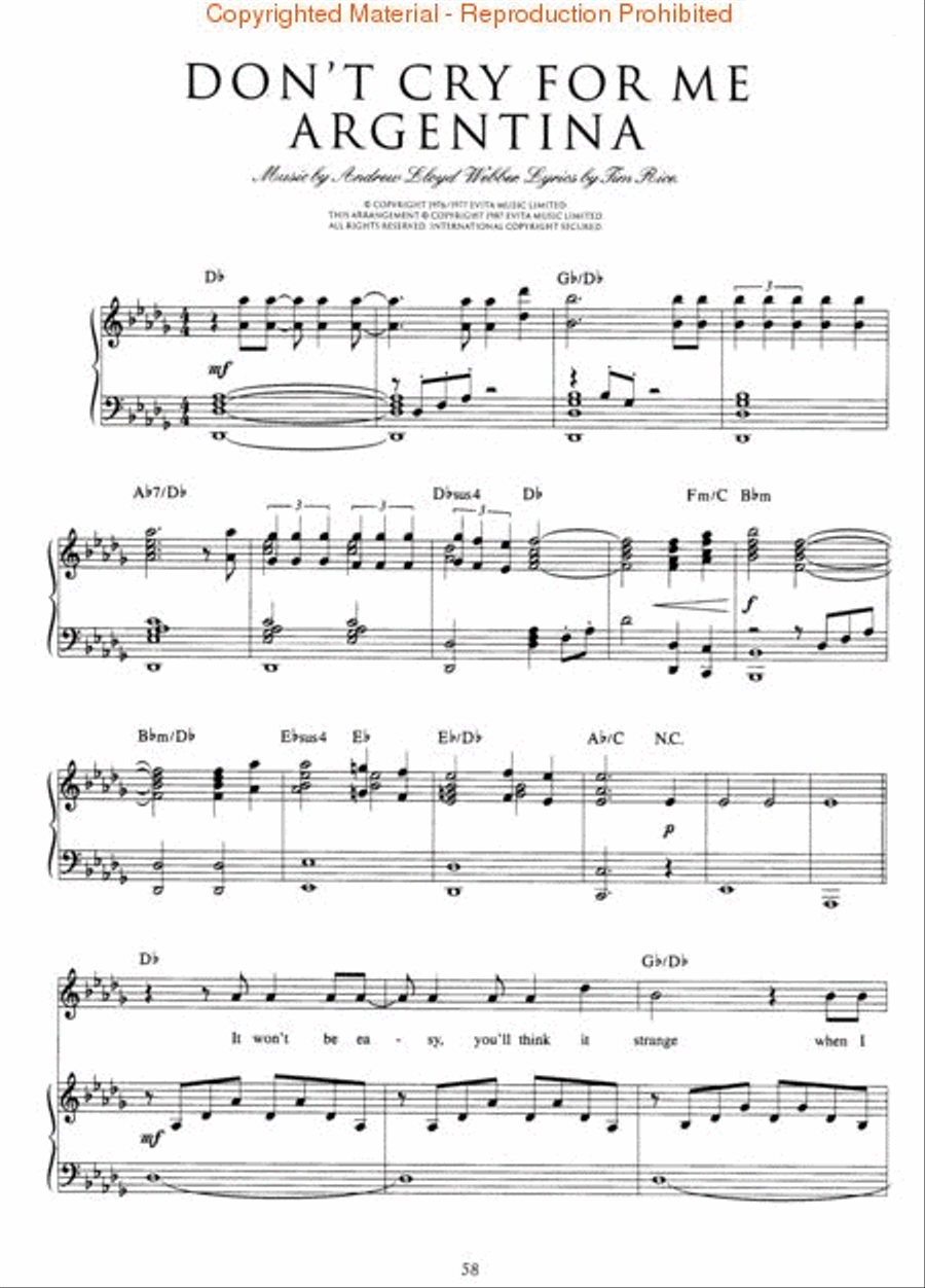 The Essential Andrew Lloyd Webber Collection Piano, Vocal, Guitar scores gallery preview page 4