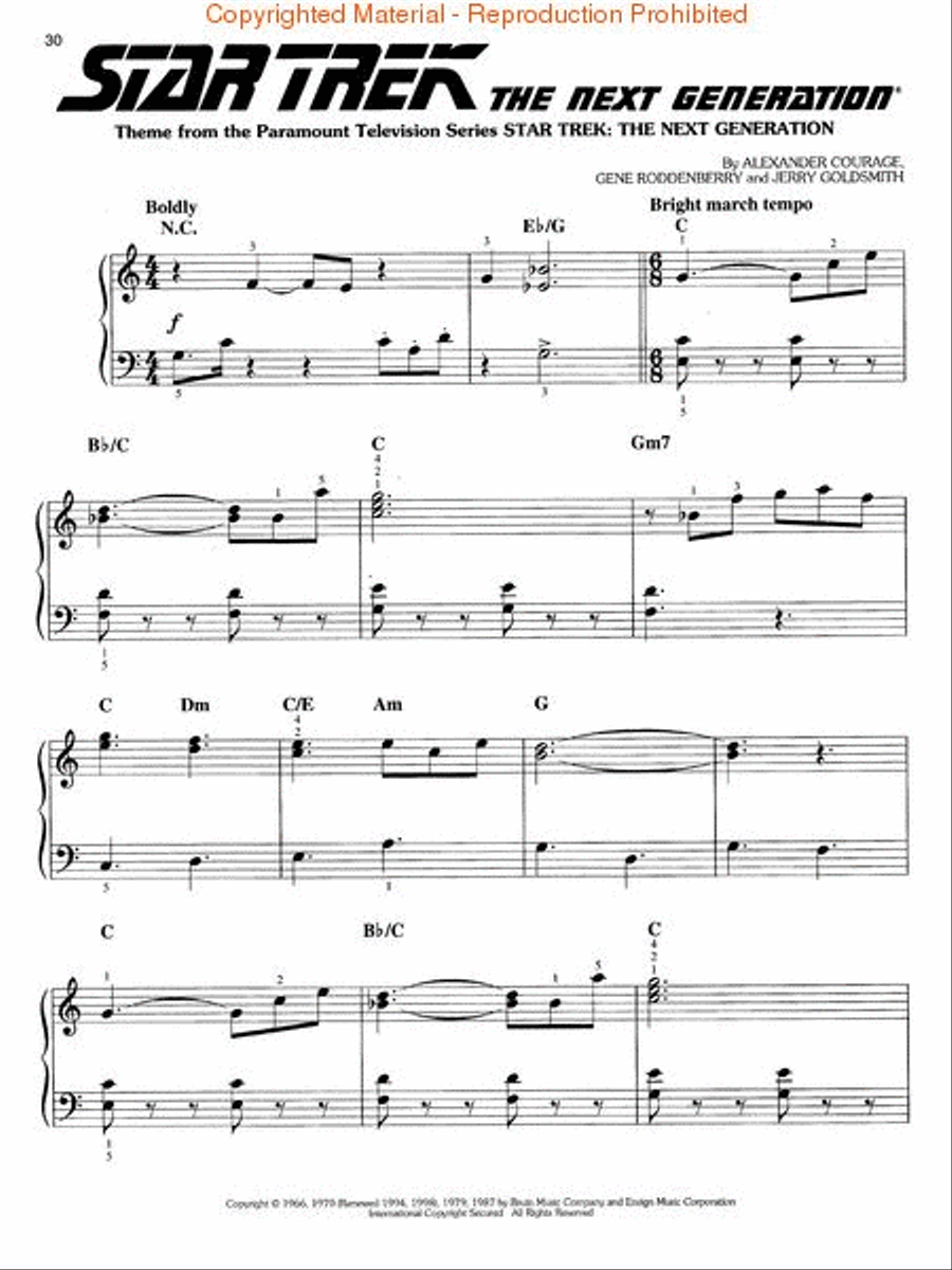 Complete Star Trek® Theme Music – 2nd Edition Easy Piano scores gallery preview page 3