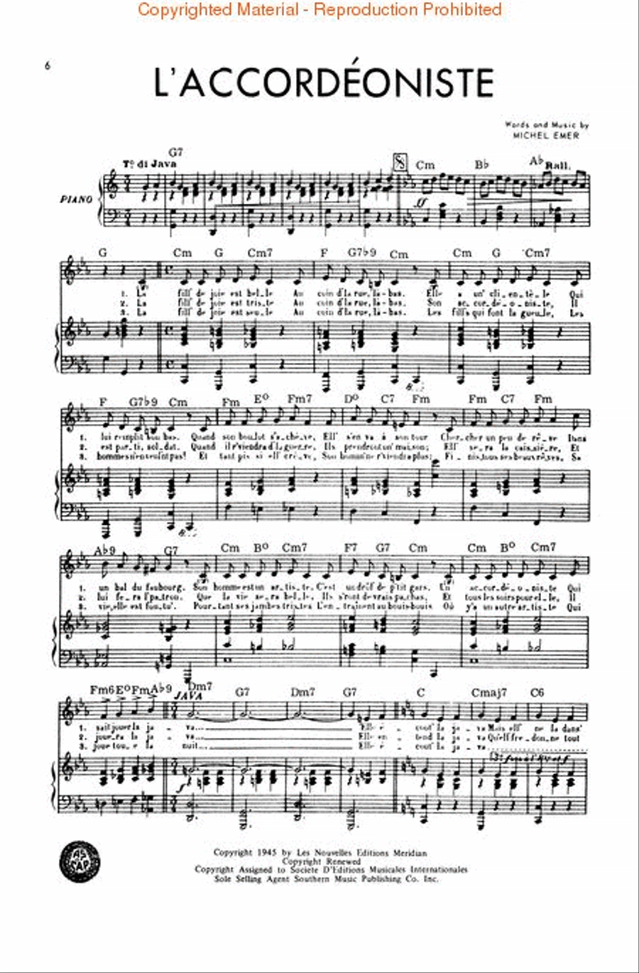 Edith Piaf Album Commemoratif Ceremonial scores gallery preview page 2