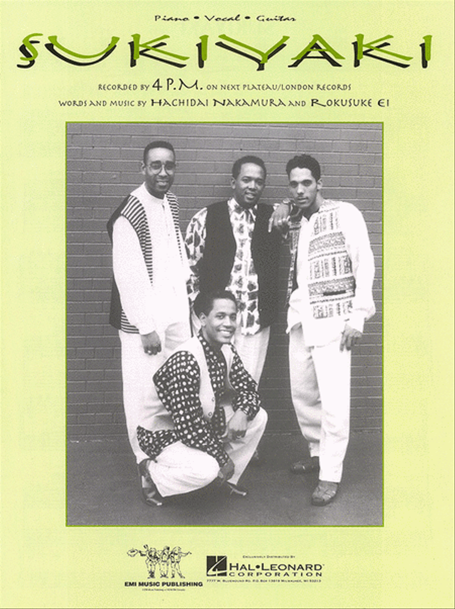 Sukiyaki Piano, Vocal, Guitar scores gallery preview page 1