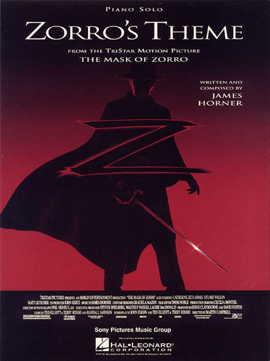 Zorro's Theme (from The Mask of Zorro) Piano Solo scores gallery preview page 1