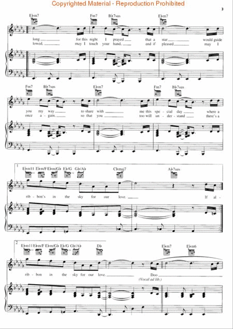 Ribbon in the Sky Voice scores gallery preview page 3