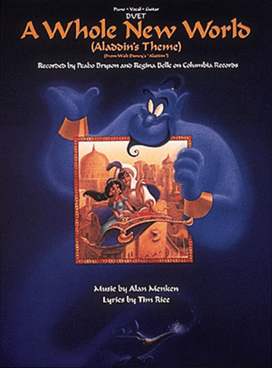 Whole New World, A Piano, Vocal, Guitar scores gallery preview page 1