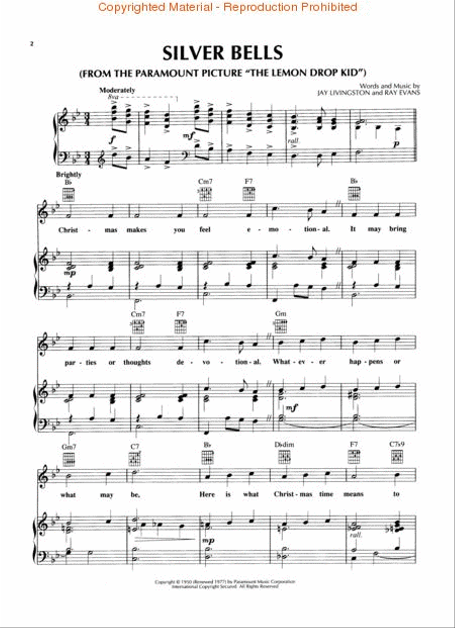 Silver Bells Piano, Vocal, Guitar scores gallery preview page 2