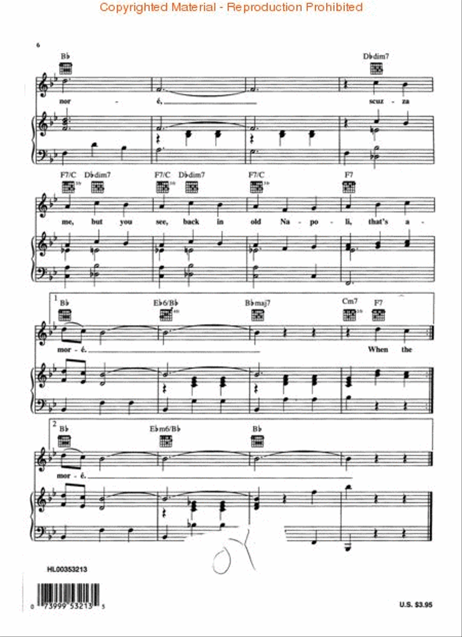 That's Amore (That's Love) Piano, Vocal, Guitar scores gallery preview page 3