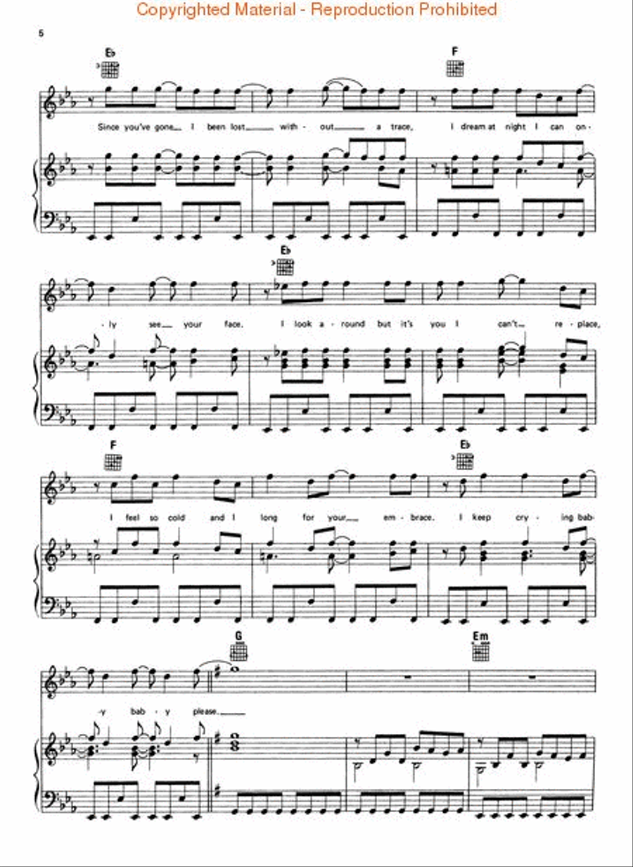 Every Breath You Take Piano, Vocal, Guitar scores gallery preview page 3