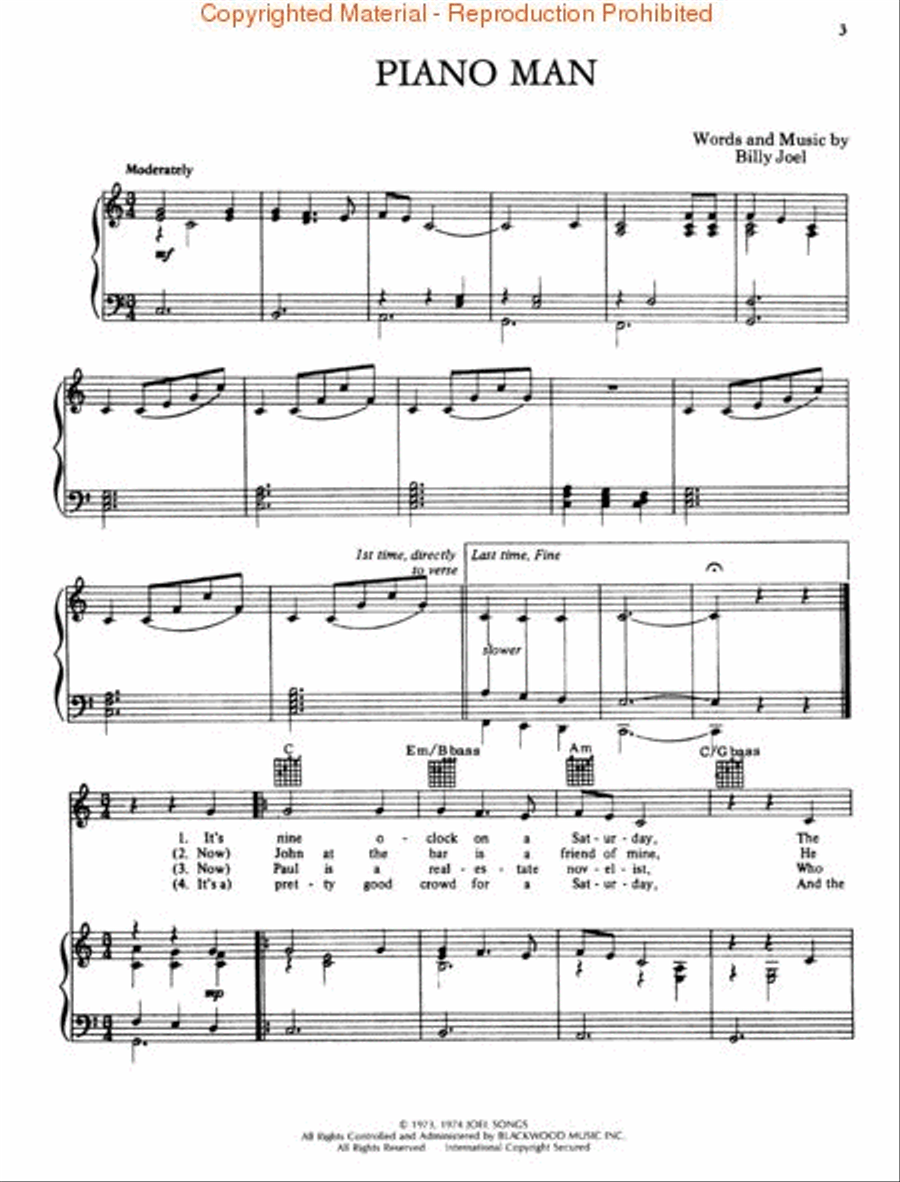 Greatest Hits - Vol. 1 and 2 Piano, Vocal, Guitar scores gallery preview page 3