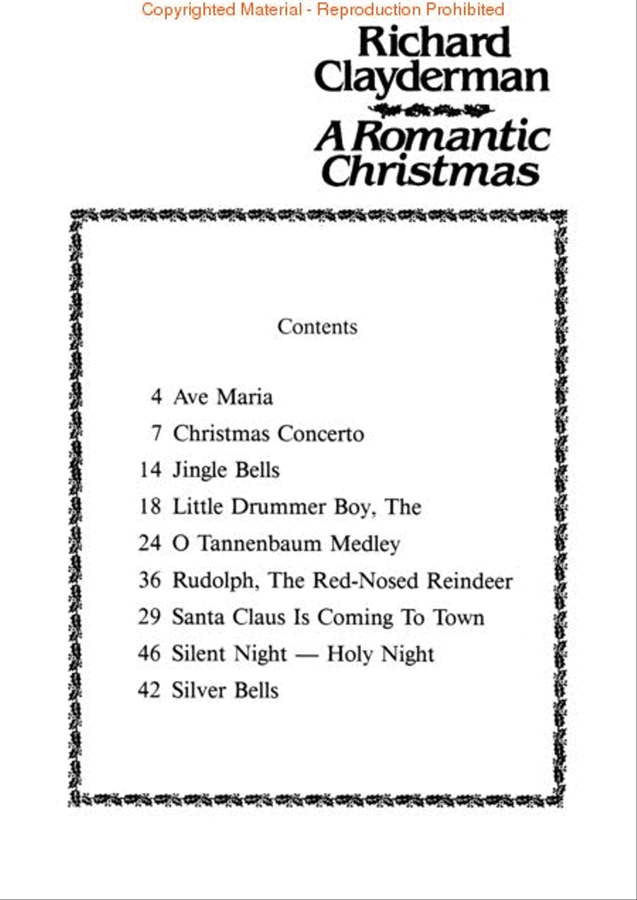 Richard Clayderman – A Romantic Christmas Piano Solo scores gallery preview page 2