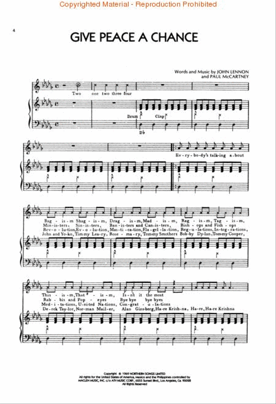 The John Lennon Collection Piano, Vocal, Guitar scores gallery preview page 2