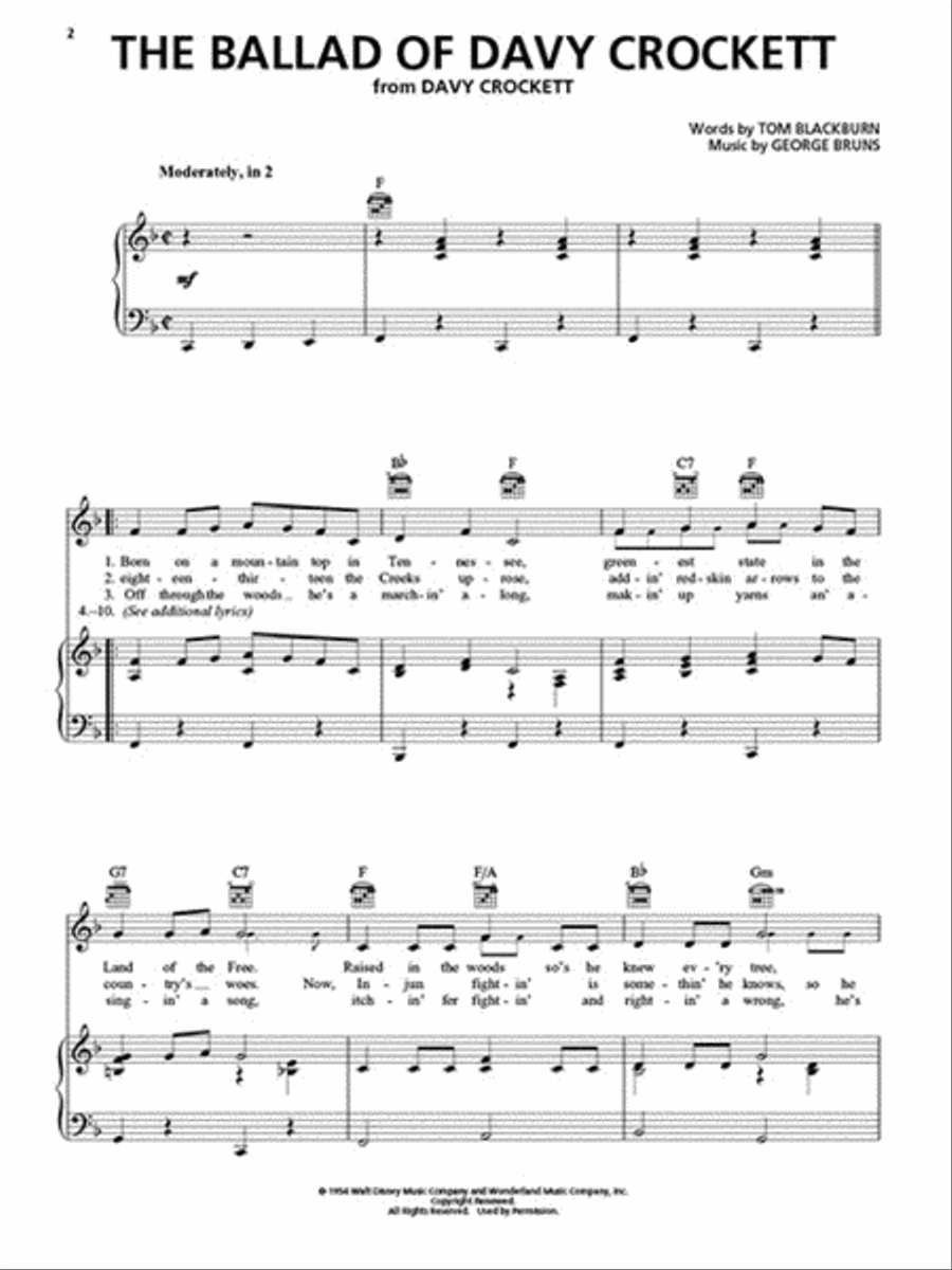 The Best of Disney – 2nd Edition Piano, Vocal, Guitar scores gallery preview page 3