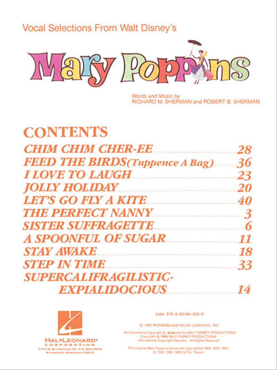 Mary Poppins Mary Poppins Piano, Vocal, Guitar scores gallery preview page 2