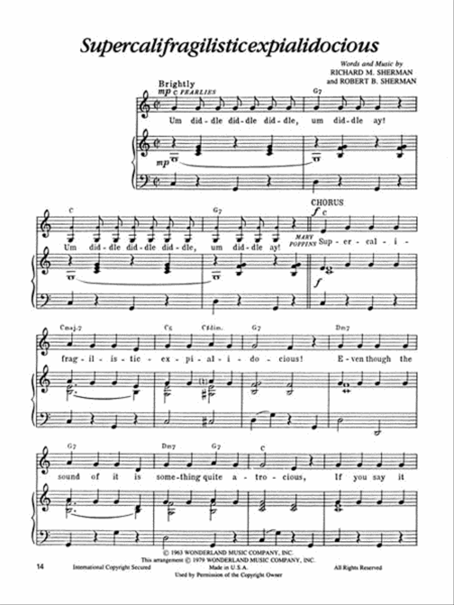 Mary Poppins Mary Poppins Piano, Vocal, Guitar scores gallery preview page 4