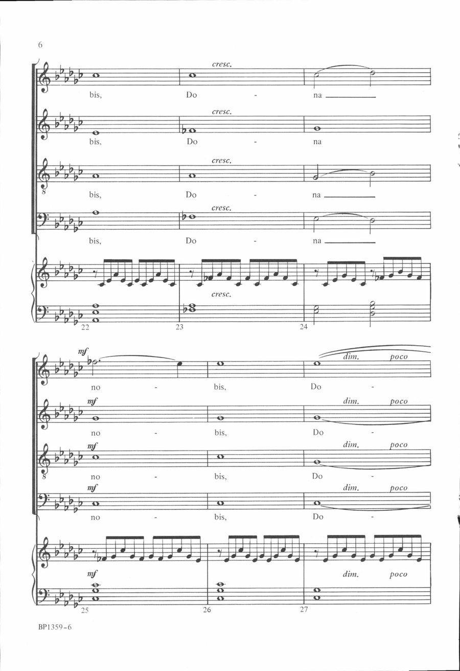 Dona Nobis Pacem - Nygard 4-Part scores gallery preview page 6