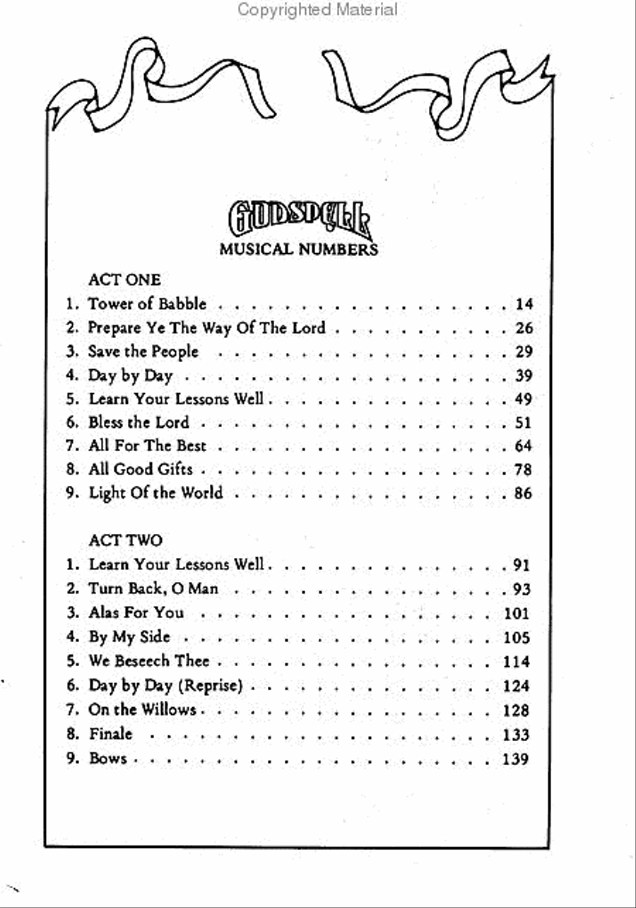 Godspell Godspell Voice scores gallery preview page 2