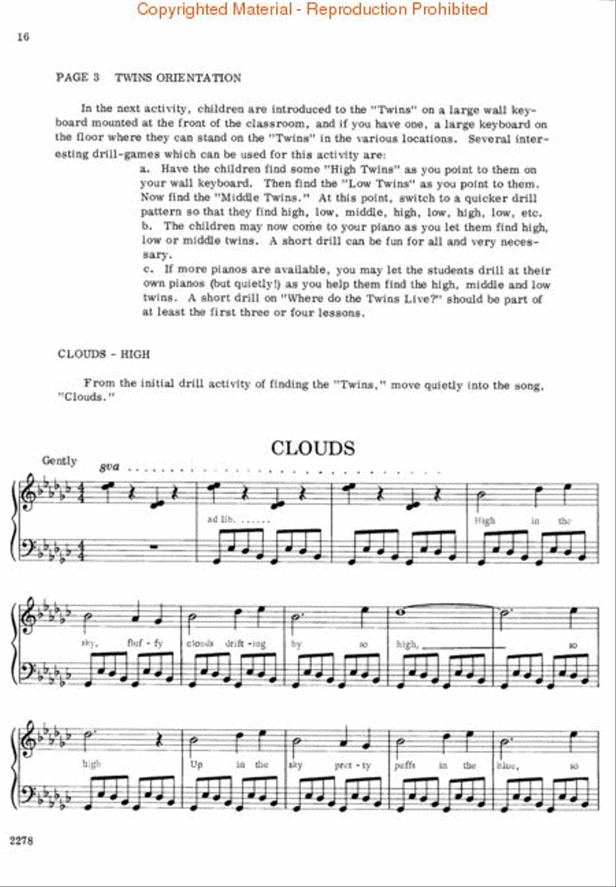 Pre-School Music, Music For Moppets (Teacher's Manual) Piano Method scores gallery preview page 2
