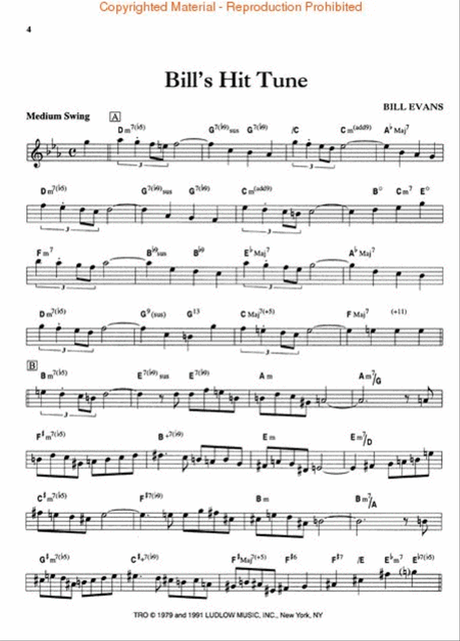 Bill Evans Fake Book Piano, Vocal, Guitar scores gallery preview page 2