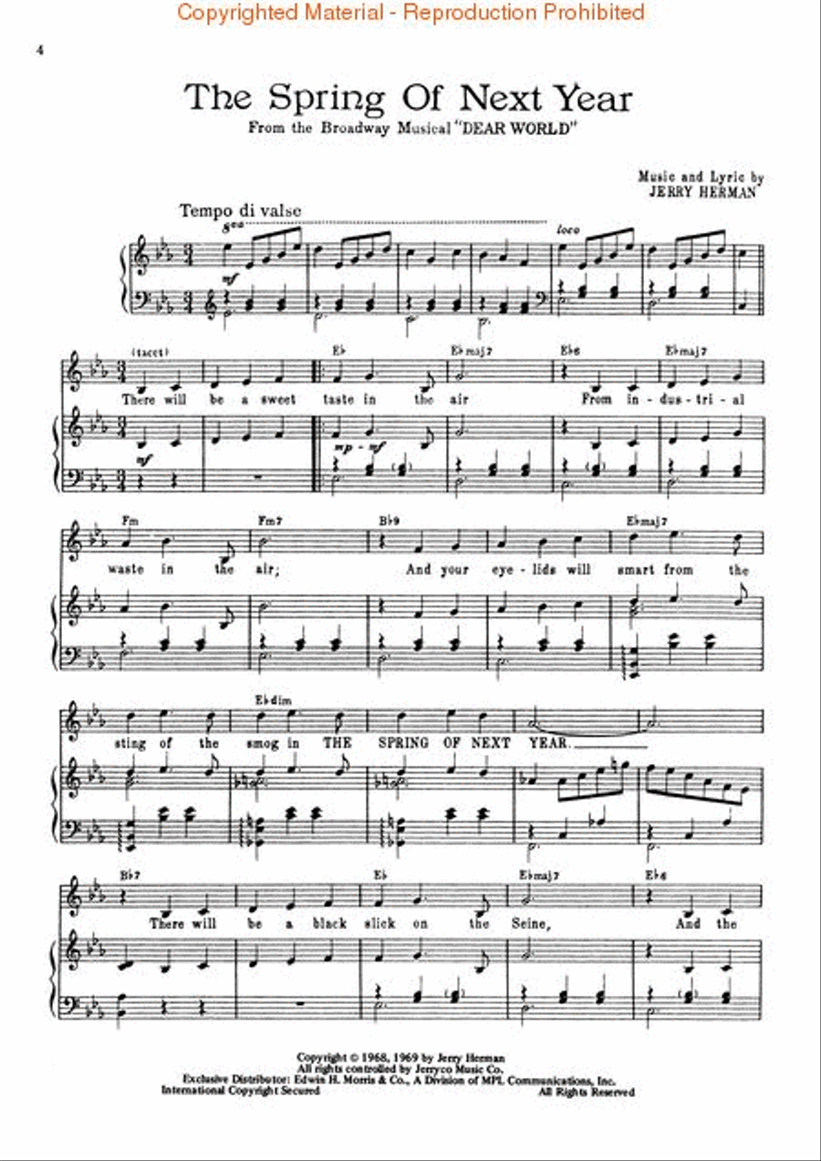 Dear World Piano, Vocal, Guitar scores gallery preview page 2