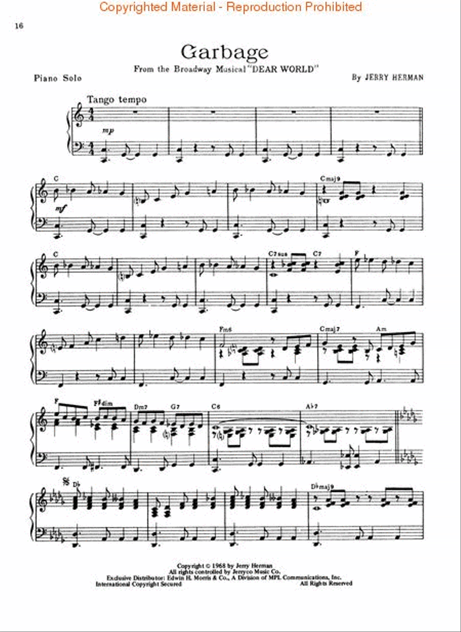 Dear World Piano, Vocal, Guitar scores gallery preview page 4