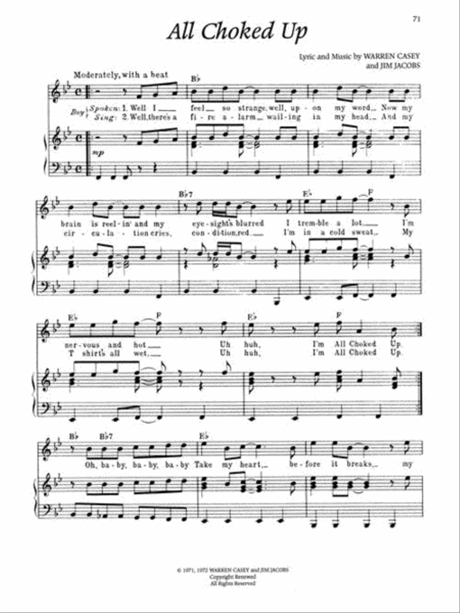 Grease Grease Piano, Vocal, Guitar scores gallery preview page 7