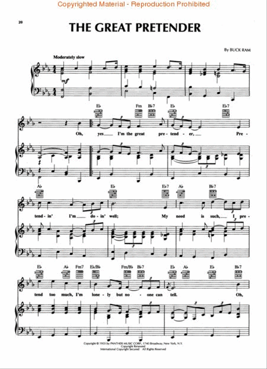 The Platters Anthology Piano, Vocal, Guitar scores gallery preview page 3