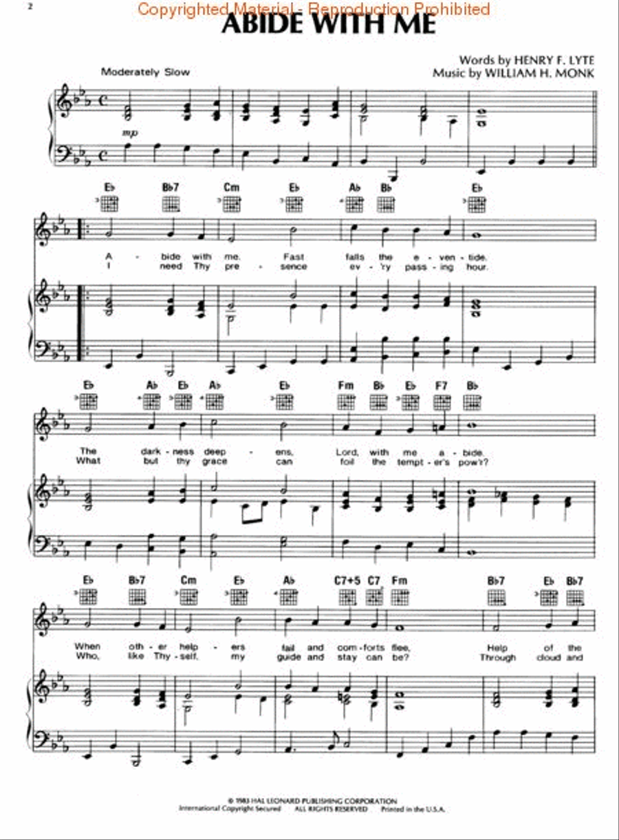 Favorite Hymns Piano, Vocal, Guitar scores gallery preview page 3