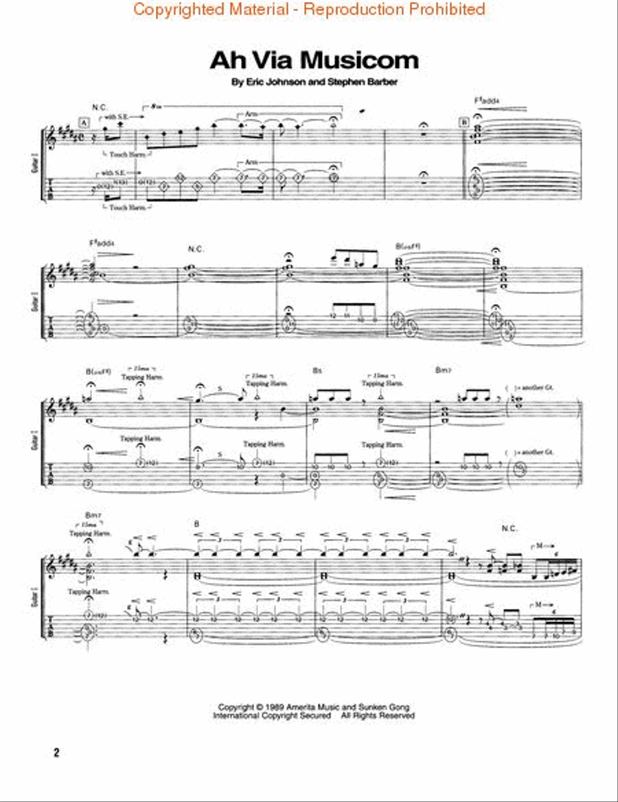 Eric Johnson - Ah Via Musicom scores gallery preview page 2