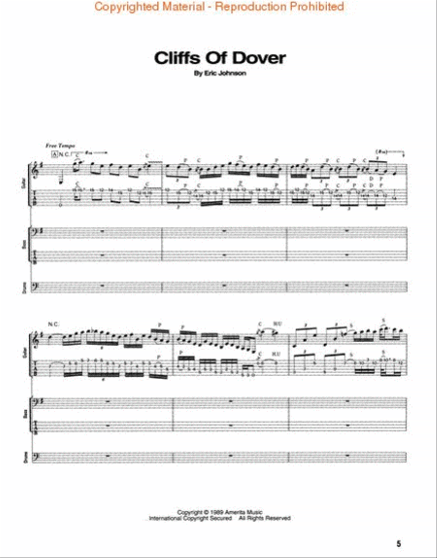 Eric Johnson - Ah Via Musicom scores gallery preview page 3