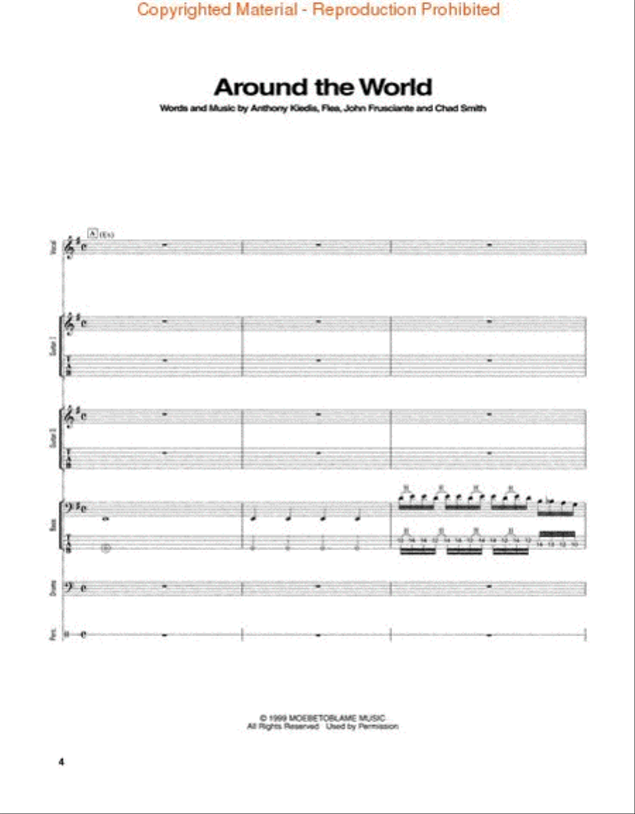 Californication Electric Guitar scores gallery preview page 2