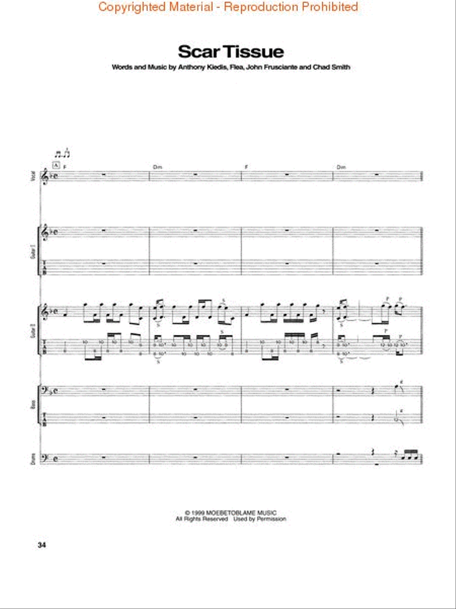 Californication Electric Guitar scores gallery preview page 4