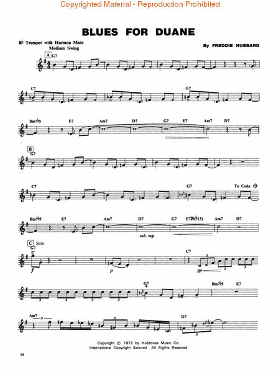 Freddie Hubbard Trumpet Solo scores gallery preview page 3