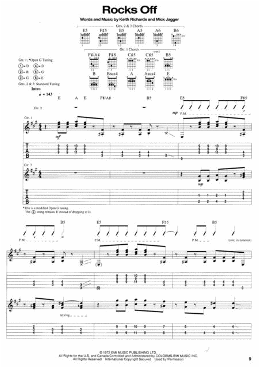 Rolling Stones – Exile on Main Street Electric Guitar scores gallery preview page 2