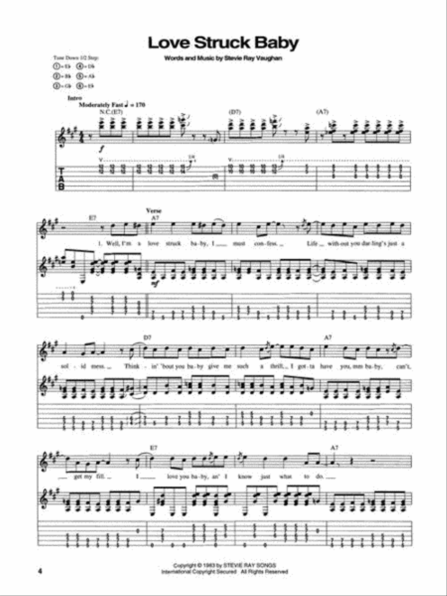 Stevie Ray Vaughan – Texas Flood Electric Guitar scores gallery preview page 6