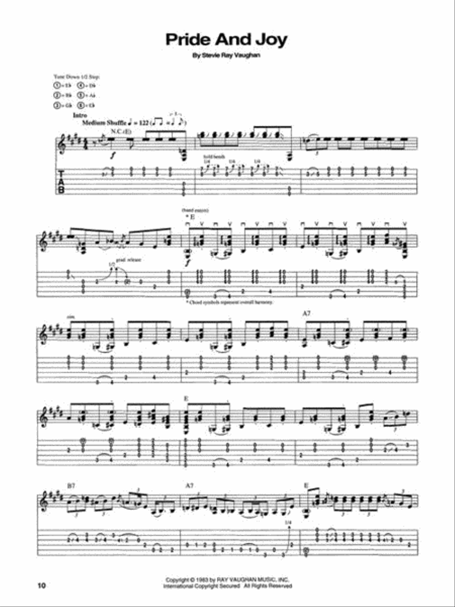 Stevie Ray Vaughan – Texas Flood Electric Guitar scores gallery preview page 7
