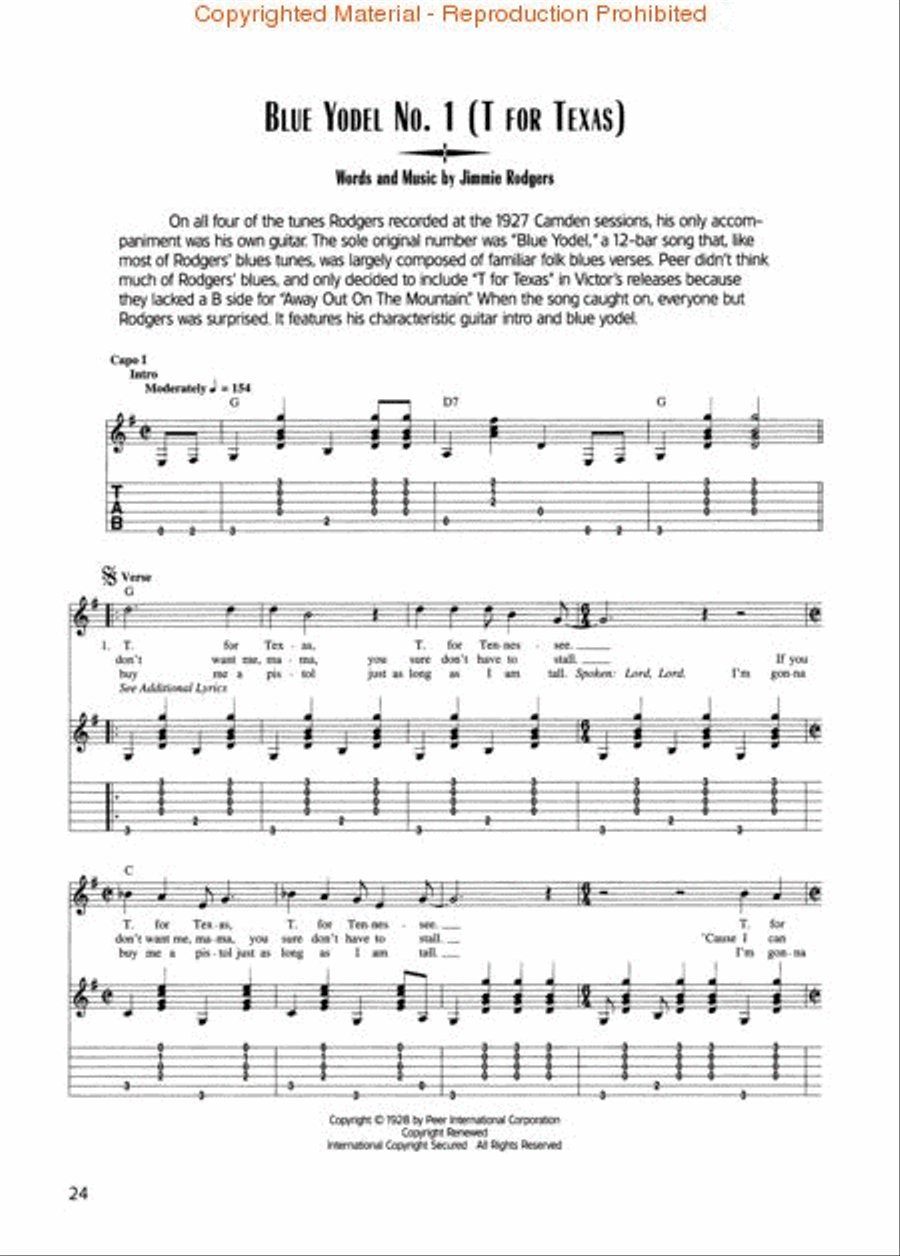 The Jimmie Rodgers Collection Electric Guitar scores gallery preview page 4