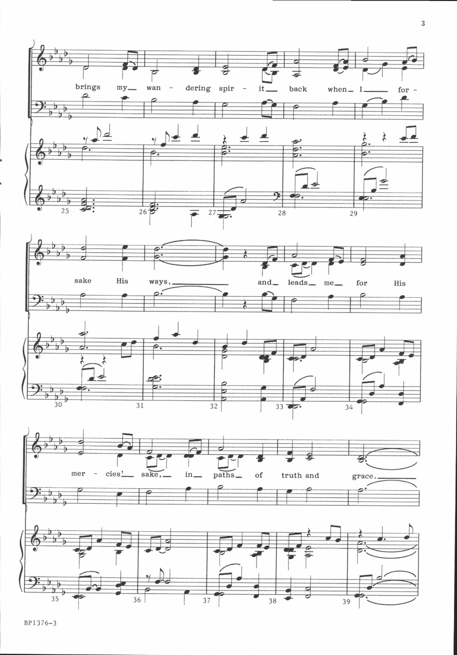 My Shepherd Will Supply My Need - Carter 3-Part scores gallery preview page 4