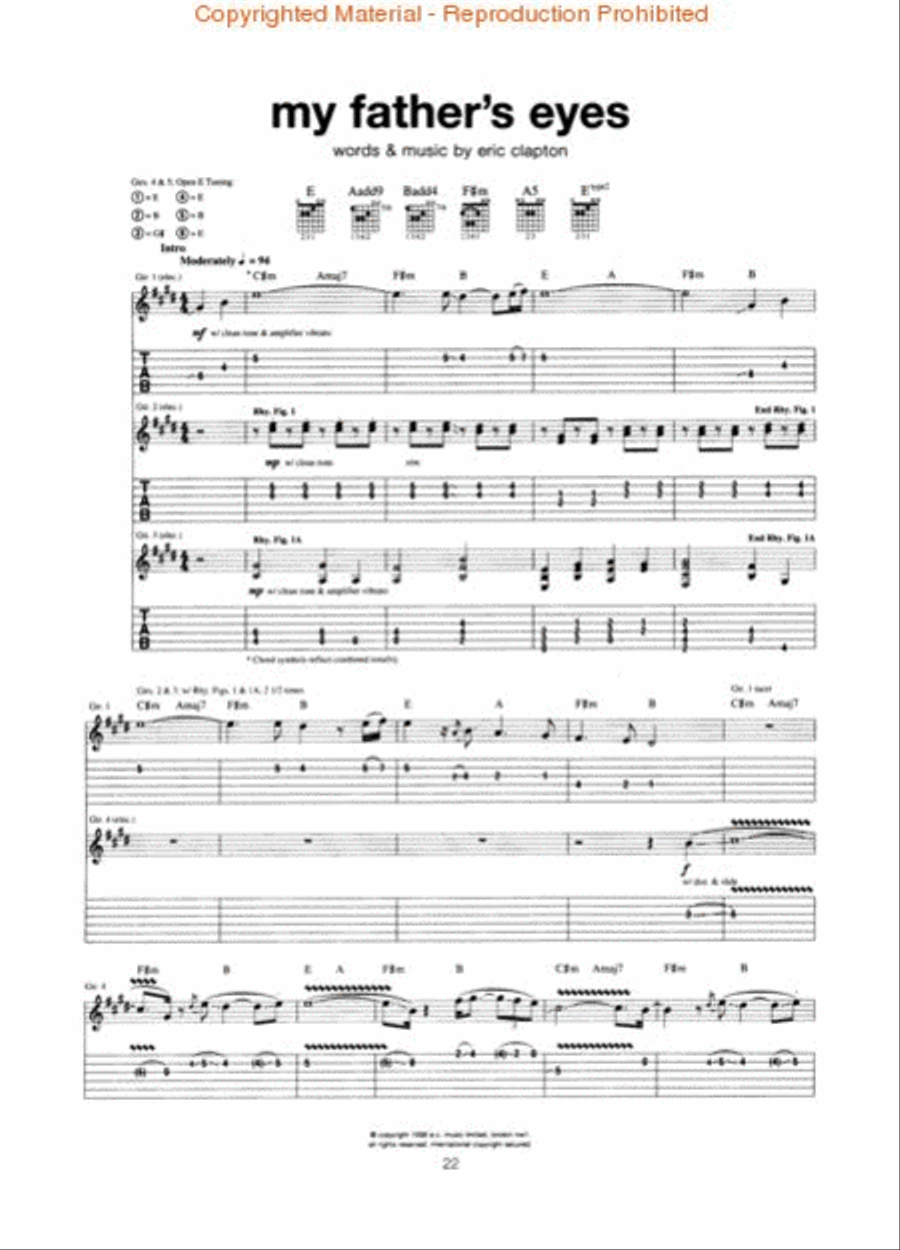 Clapton Chronicles – The Best of Eric Clapton Electric Guitar scores gallery preview page 3