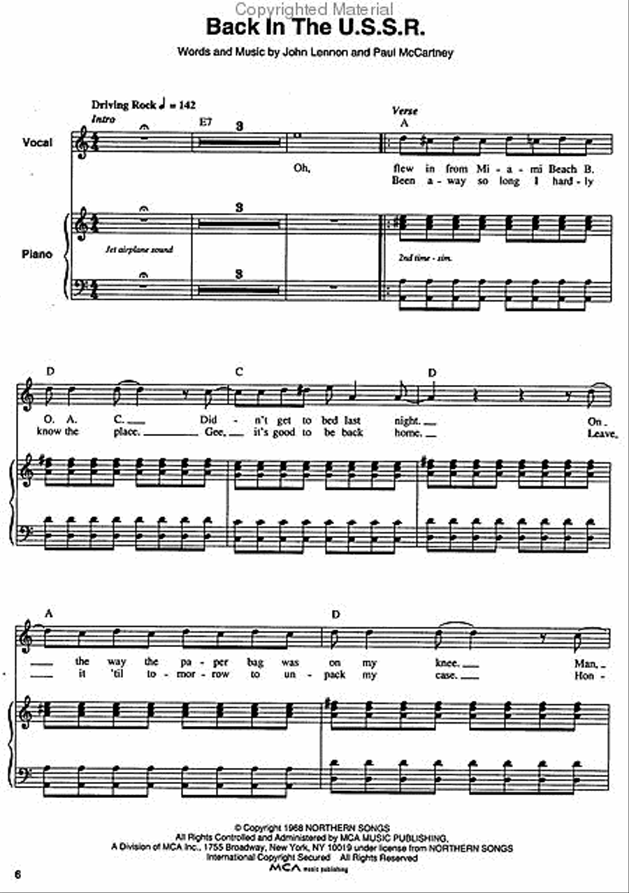 The Beatles Keyboard Book