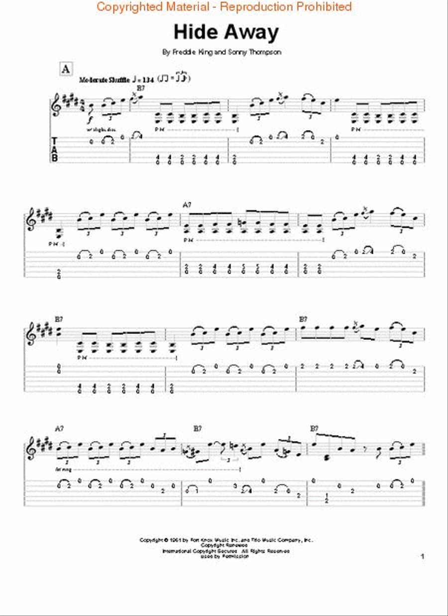 John Mayall with Eric Clapton – Blues Breakers Electric Guitar scores gallery preview page 2