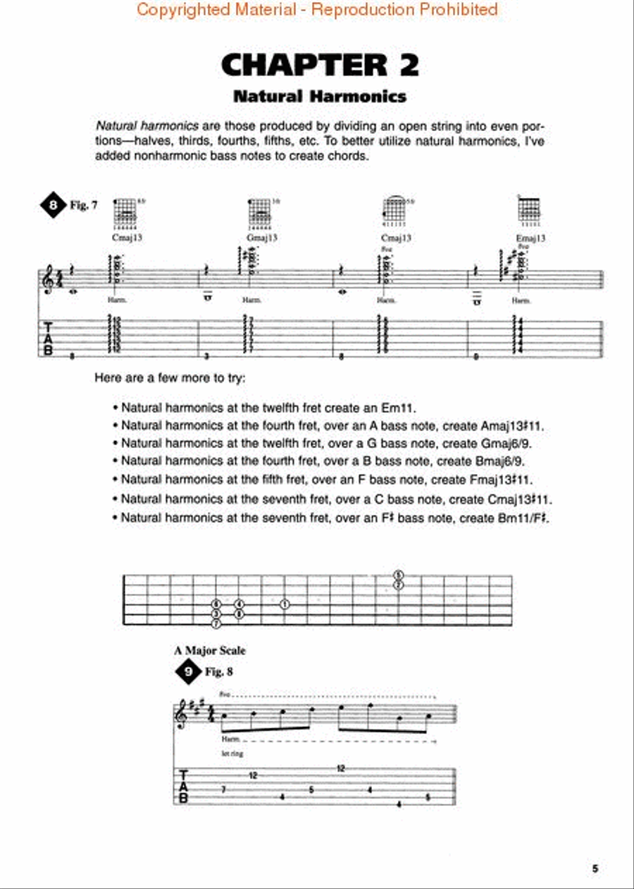 Harmonics Guitar Tablature scores gallery preview page 2