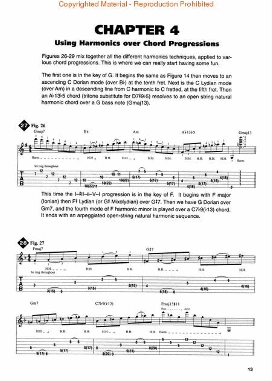 Harmonics Guitar Tablature scores gallery preview page 3