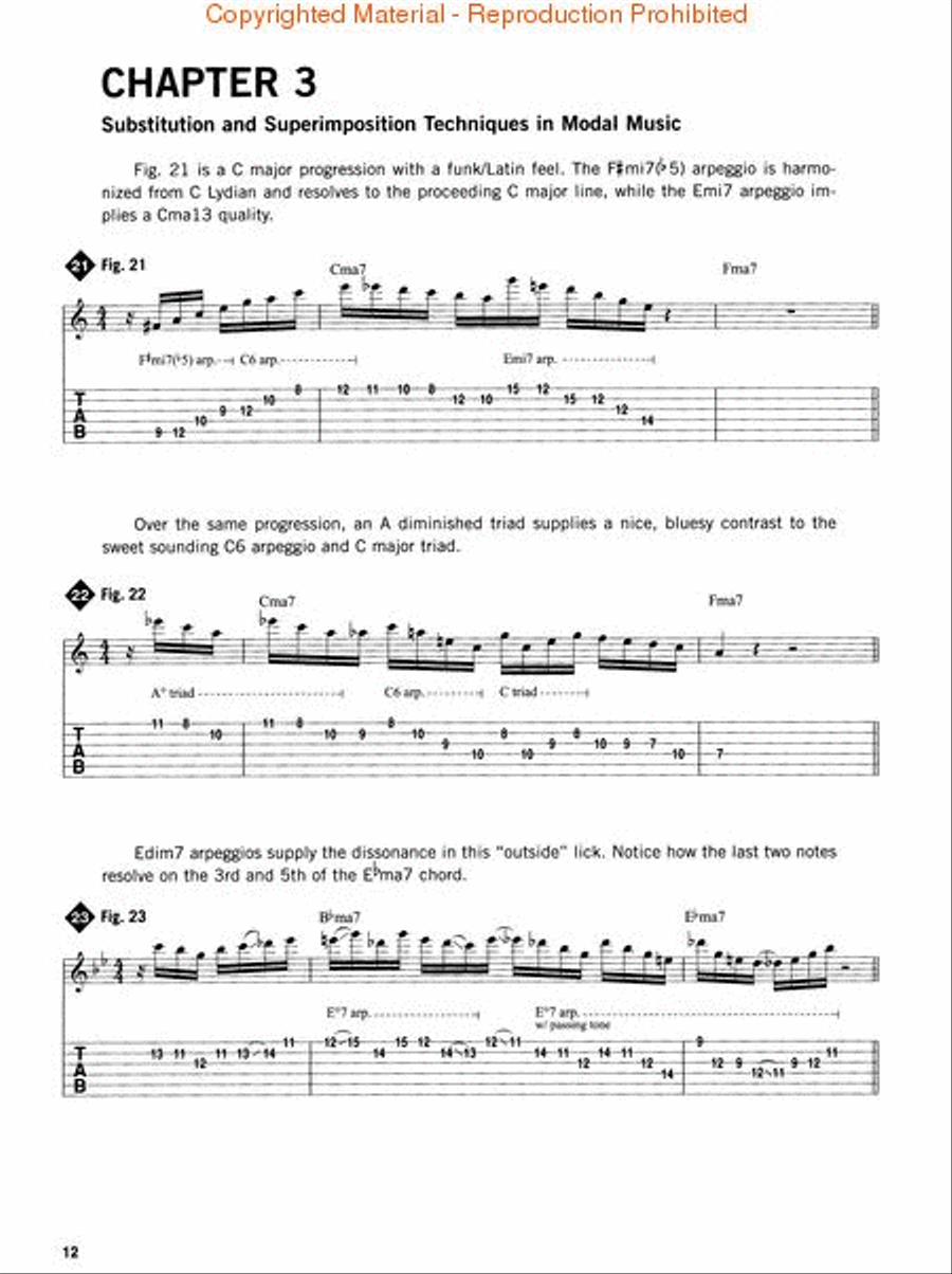 Jazz-Rock Triad Improvising for Guitar Electric Guitar scores gallery preview page 4