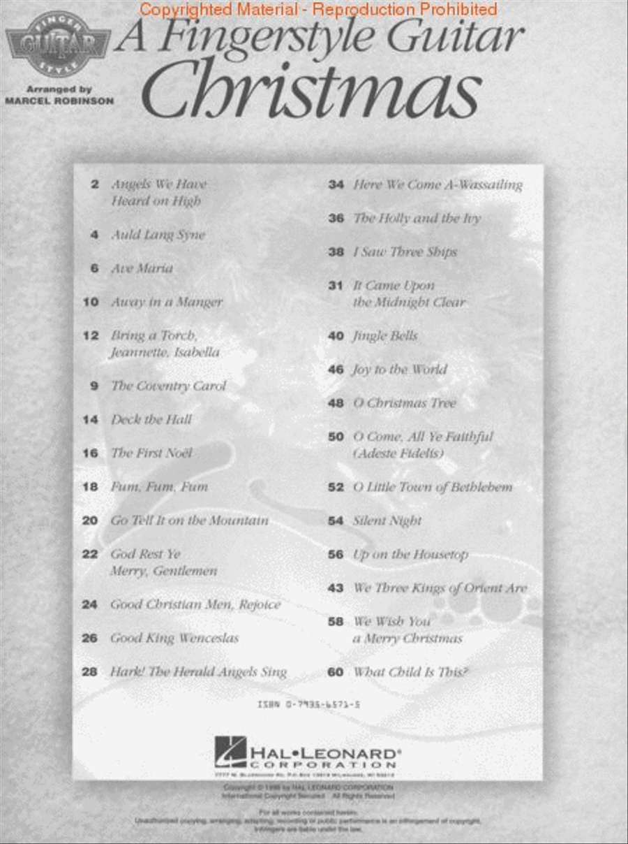 A Fingerstyle Guitar Christmas Electric Guitar scores gallery preview page 2