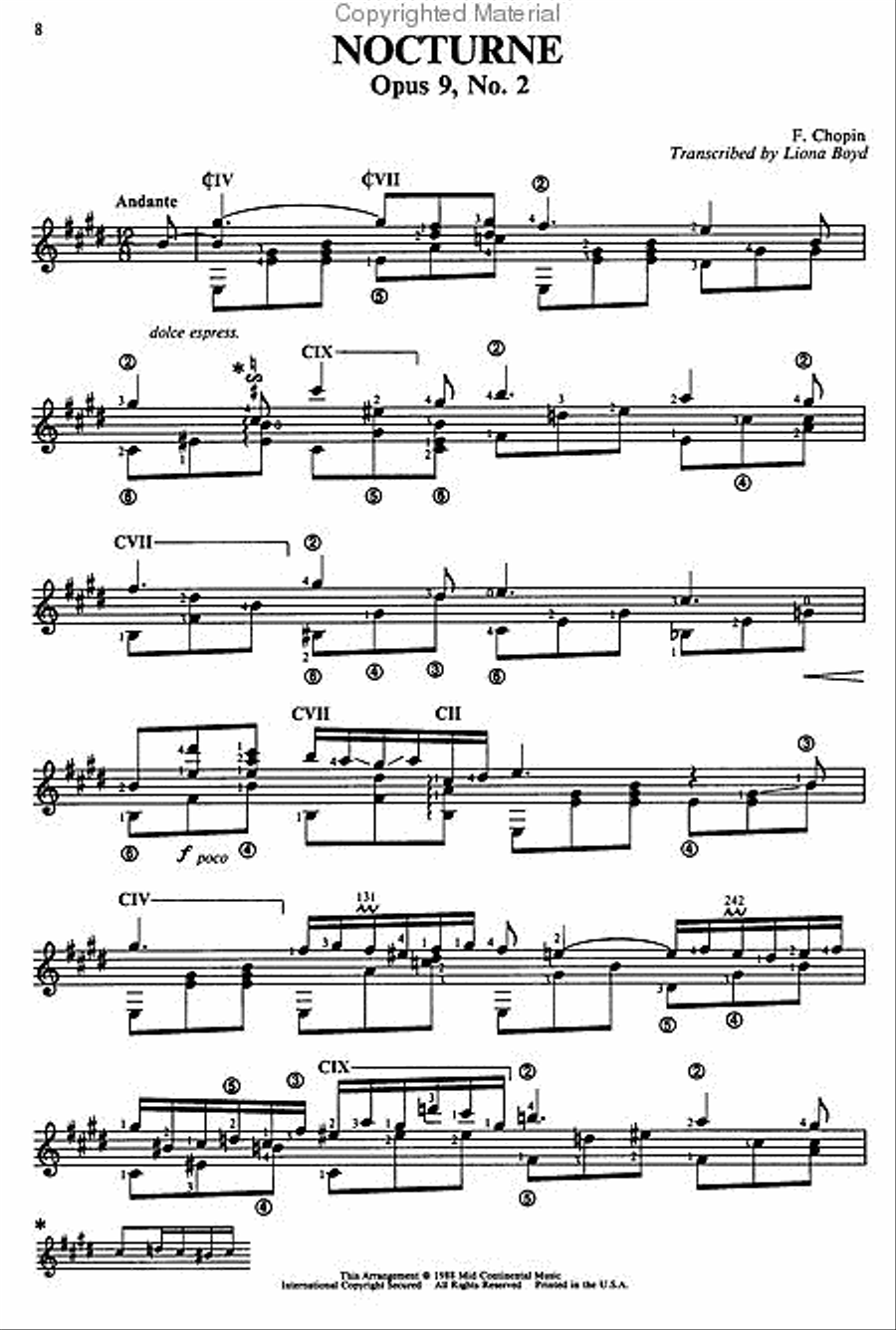 Favorite Solos for Classical Guitar Acoustic Guitar scores gallery preview page 4