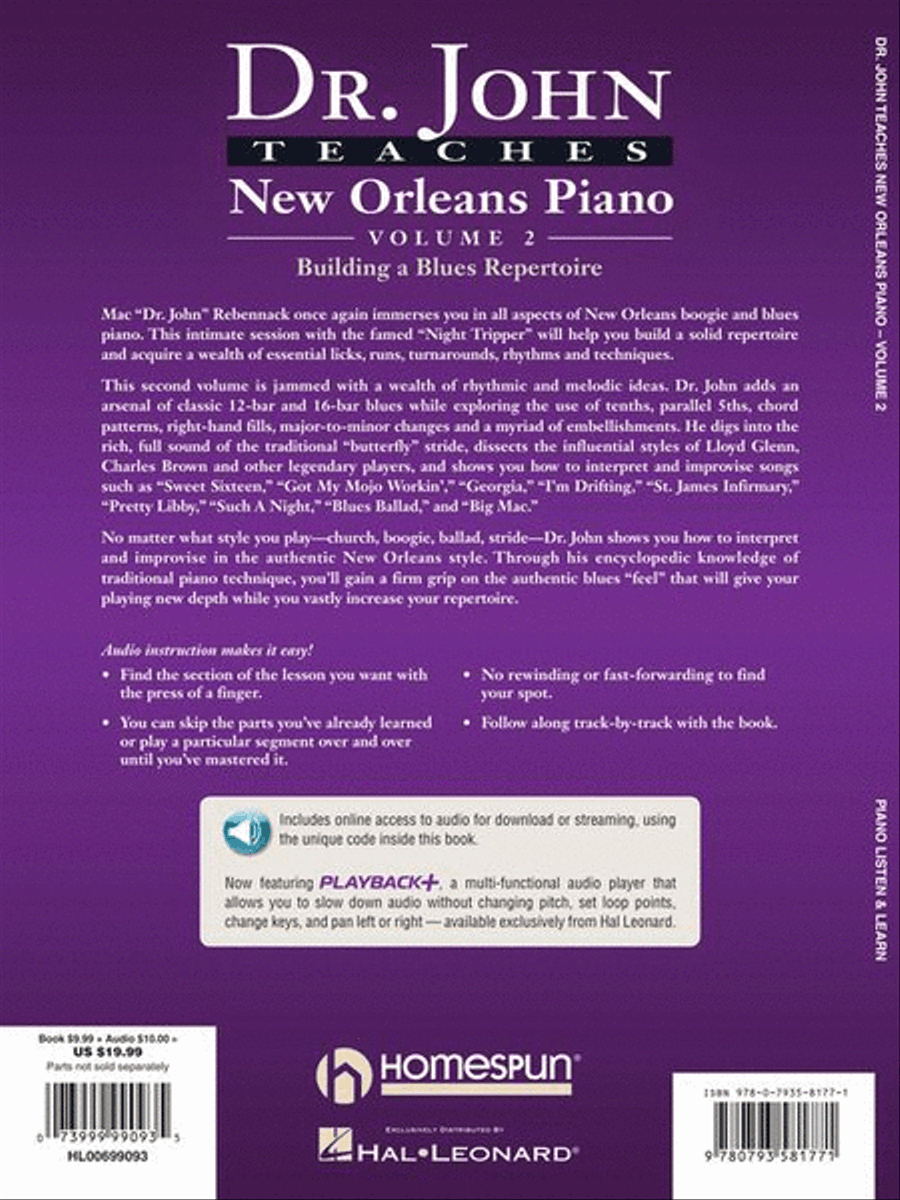 Dr. John Teaches New Orleans Piano – Volume 2 Piano Method scores gallery preview page 9