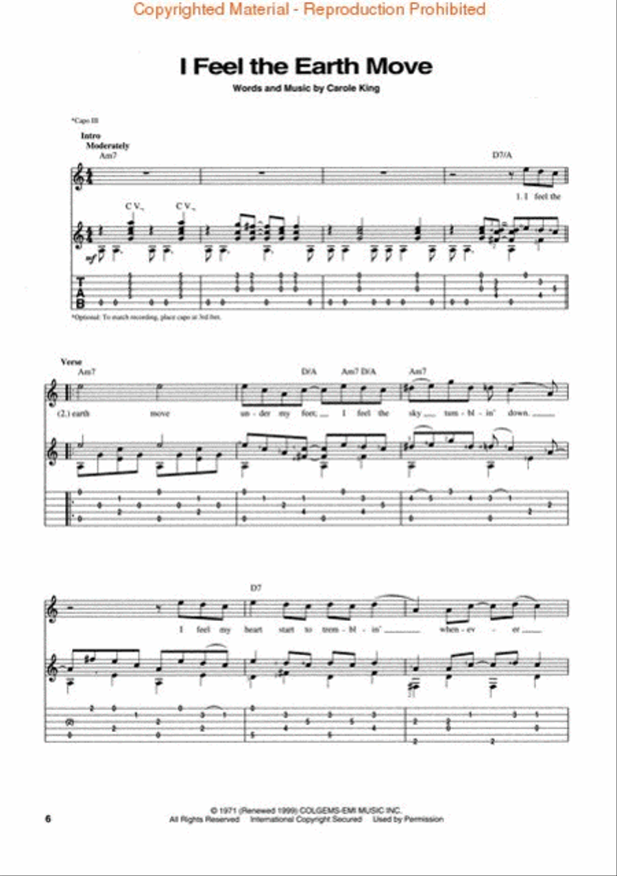 Carole King – Tapestry Electric Guitar scores gallery preview page 2