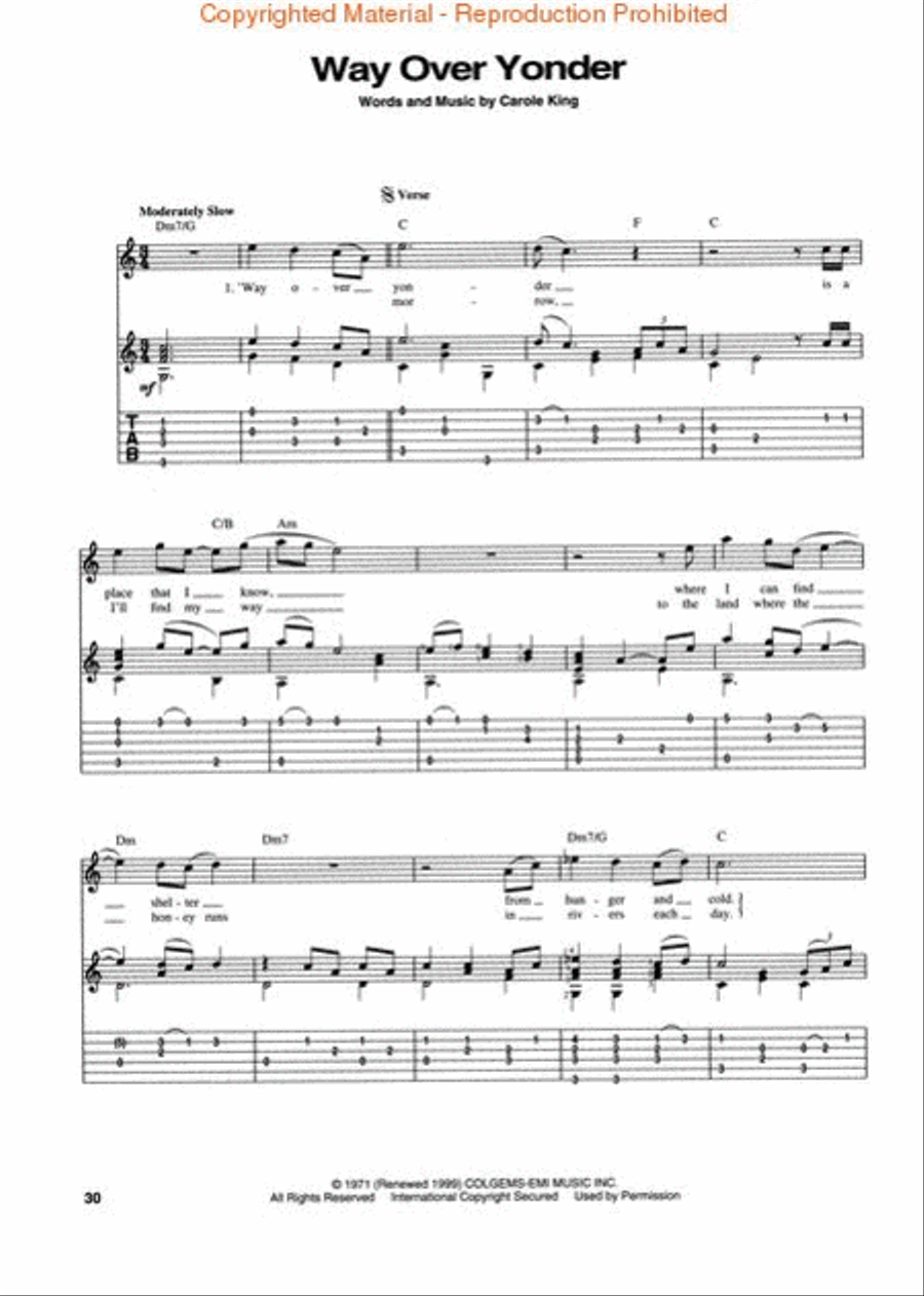 Carole King – Tapestry Electric Guitar scores gallery preview page 4