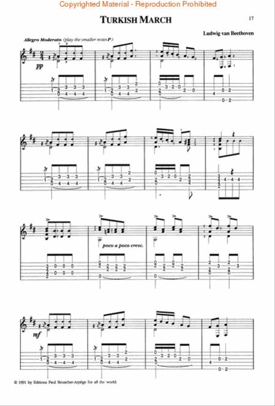 Classical Masterpieces for Guitar Acoustic Guitar scores gallery preview page 4